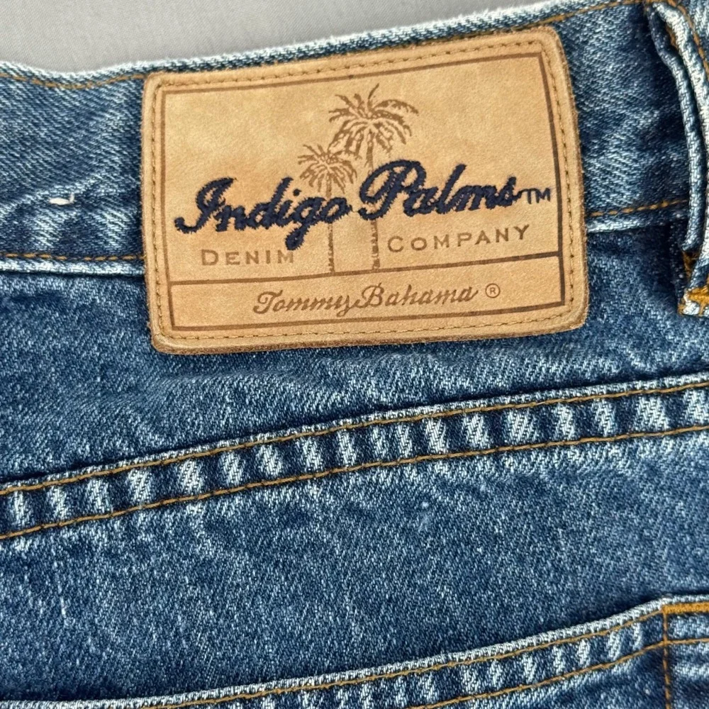 VTG Indigo Palms Tommy Bahama Mens Relaxed Fit Straight Leg Jeans Blue 36x32